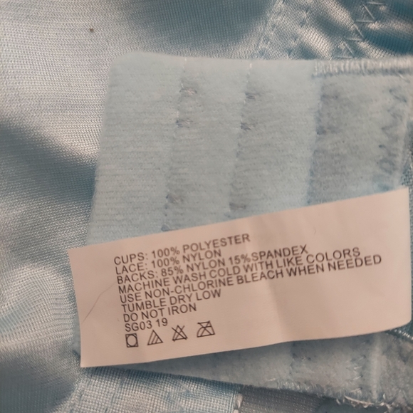 NEW PLUSFORM Instant Shaping Light Blue Lace Keyhole Unpadded Bra - Picture 11 of 12